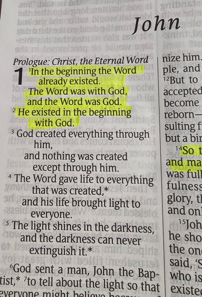 TWEETORACLE's tweet photo. Scriptural Meditation of the Day 👇
''In the Beginning was the WORD and the WORD was with GOD and the word was with GOD. And the WORD became flesh and dwelt among us''

John 1:1-2.,14 https://t.co/dxMY3FHjYX