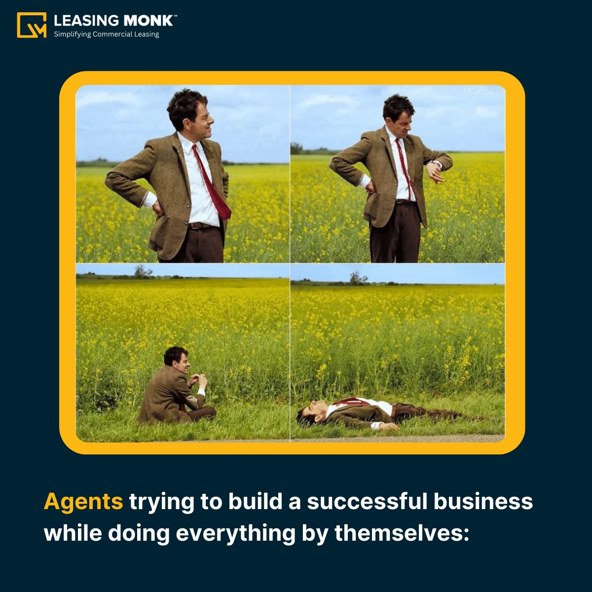 LeasingMonk's tweet photo. Real Estate Agents trying to build a successful business while doing everything by themselves: Waiting forever for progress. ⏳ 

Unlock the fast track to success with Leasing Monk! 🚀✨ 
Check the Link in the Bio
#SuccessAwaits #LeasingMonk #RealEstate https://t.co/beGNwMKoki