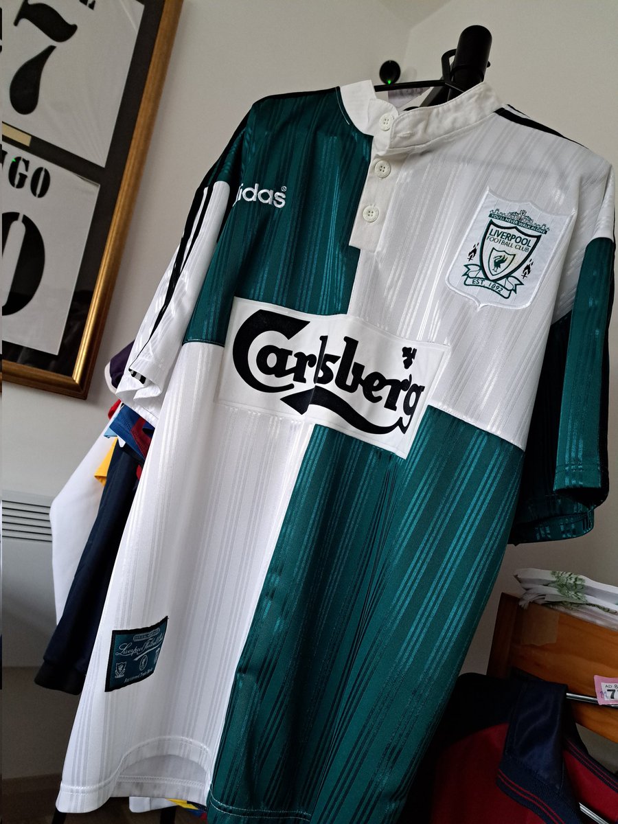 Liverpool 1995/96 away shirt. Fowler, McManaman, Redknapp et al. Available online, now.