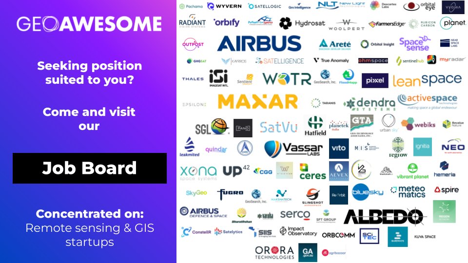 geoawesome_dgtl's tweet photo. 🌐 Explore GeoTech Jobs! 🛰️ Passionate about maps, remote sensing, and geospatial tech?
Exciting opportunities await on Geoawesomeness' Job Board! 🗺️
✨ Click in: https://t.co/amZJPUTruB
#GeoSpatialJobs #RemoteSensing #Geoawesome #GIS https://t.co/L5CamBCVXm