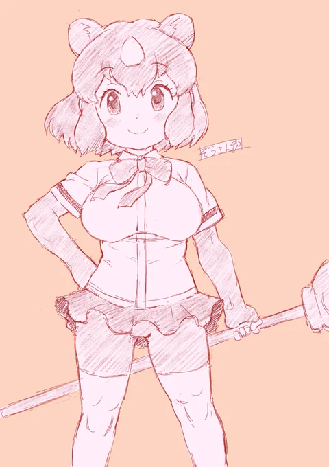 #けものフレンズヒグマさんのラクガキ 