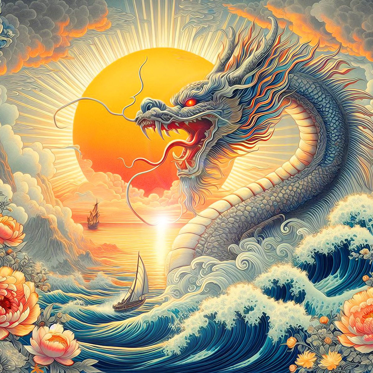 ArtisansNft's tweet photo. 🐉 “The #Dragon Dancing in the #Sun”, mixing #Japanese #folklore and #ArtNouveau☀i️

👇 Find it on @SolSeaNFT, on #Solana 💫
https://t.co/FBBC8dM8aQ

#NFT #SolanaNFT #SolSea #SamuraiNouveau #ArtNouveau #JapaneseCulture #Dragon #DigitalArt https://t.co/6gzUFGs7bo