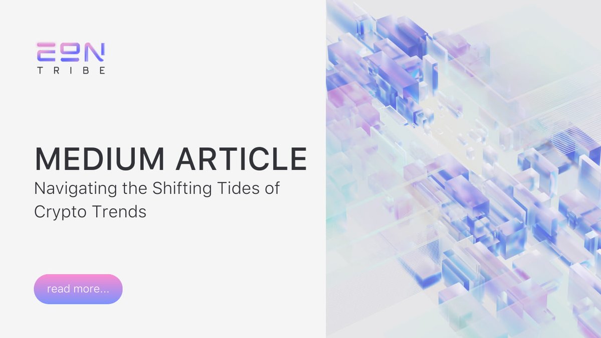 Our amazing ambassador, has penned a thought-provoking article on navigating the shifting tides of crypto trends. 🌐

Read the full article here - medium.com/@patrickenang5…

Don't miss out on this enlightening read! ✨
#eontribe #nft #ai #crypto #cryptocurrency