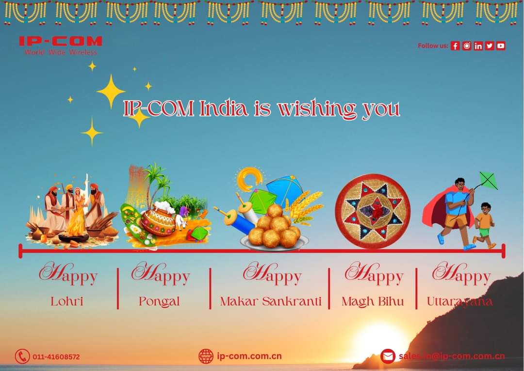 ipcom_ind's tweet photo. 🌾✨ IP-COM India extends warm wishes for these joyous festivals, celebrating the harvest season and the transition of the sun into the northern hemisphere. 
#FestivalGreetings #HarvestSeason #CulturalCelebration #IPCOM #India #Lohri #Pongal #MakarSankranti #MaghBihu #Uttarayana https://t.co/OOGA9gbpoq