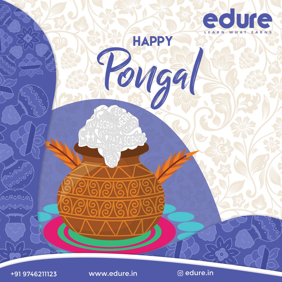 edurelearning's tweet image. Celebrating the joy of harvest and the festive spirit of Pongal! 🌾🔥 May this auspicious festival bring you overflowing happiness, prosperity, and peace. Let&apos;s thank the Sun God for a bountiful harvest. Happy Pongal! 🎉🙏

#Pongal2024 #HarvestFestival #Edure #PongalWishes
