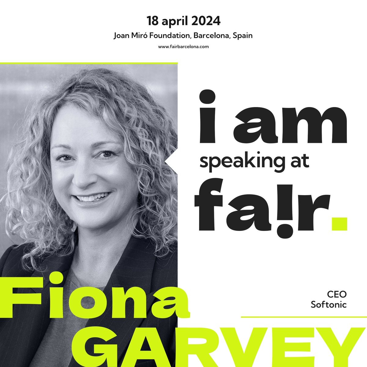 FAIRBarcelona's tweet photo. 🔵 #BlueMonday ➡️ #FairMonday! Excited to welcome Fiona Garvey, CEO of @softonic, to #FairBarcelona2024 🚀. A leader in gender pay equity with a near-zero gap in an industry with a 19% average! 🎟️ Tickets at https://t.co/bpz72sCx76 https://t.co/qTXRufYTdH