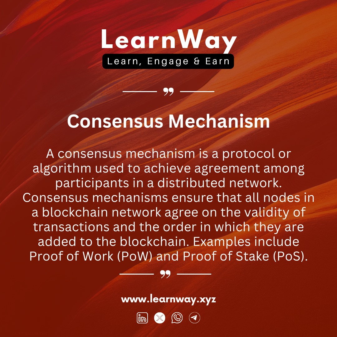 CobboldKingsley's tweet photo. @LearnwayApp 
What is Consensus Mechanism?
#web3 #education #trending #etf #news #wealth #btc #bnb #sol #xrp #blockchain #cpi #nft #information #crypto https://t.co/uPL5hAjcNh