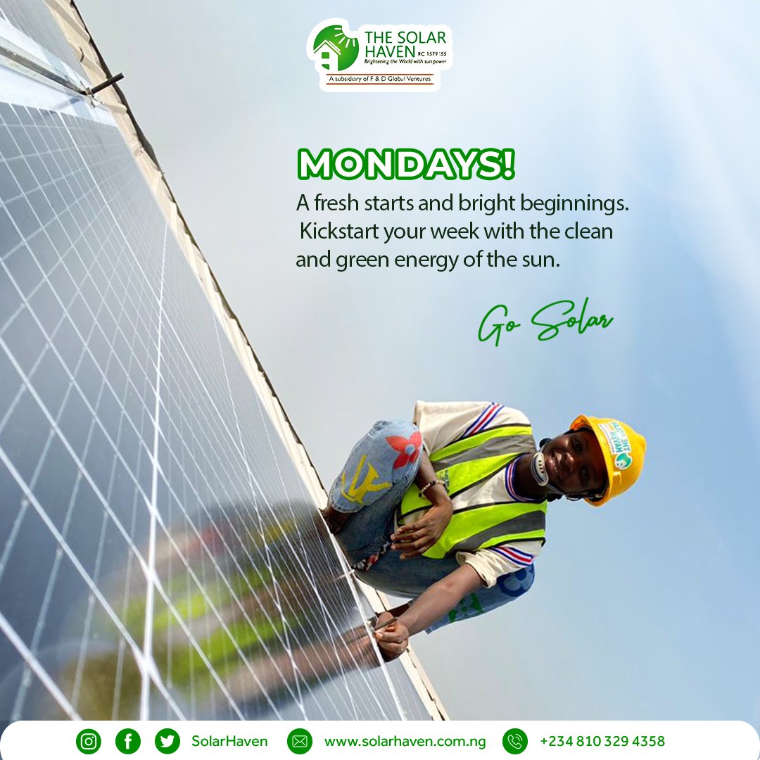 TheSolarHaven's tweet photo. This is Solar Haven Nigeria Limited
We install solar inverter system at cheap prices
Nationwide Delivery π
Kindly contact us via:
π: https://t.co/YTLzdAJZqk
βοΈ: 08058397042,08103294358
#Sameerah #Cedis $XPLUS #Abuja #NYSC #Shettima #Evans #Ericksen #Lampard #Gbadebo #Xavi https://t.co/F2rZEfDwoq