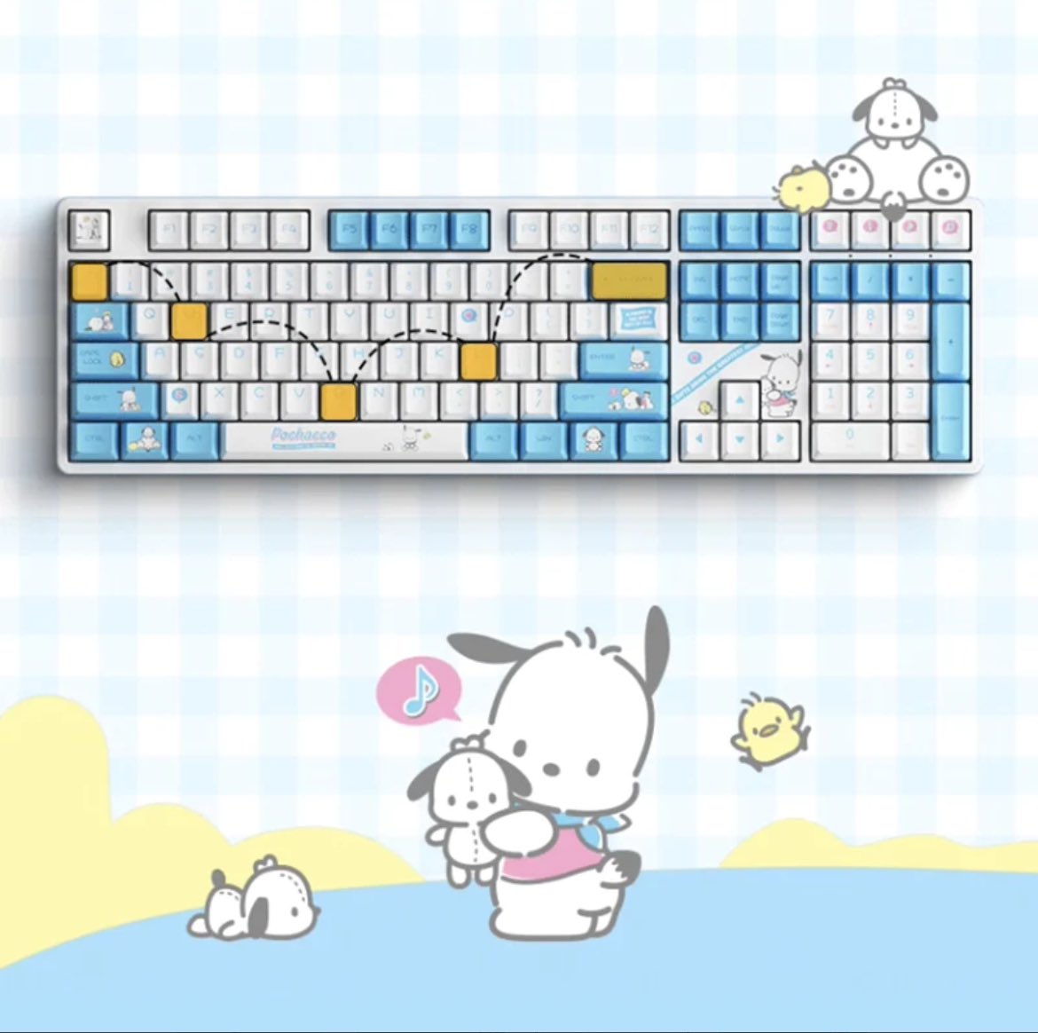 readerr0r's tweet photo. Slaying my enemies online with the Pochacco gaming keyboard https://t.co/Pda1pMWSjq