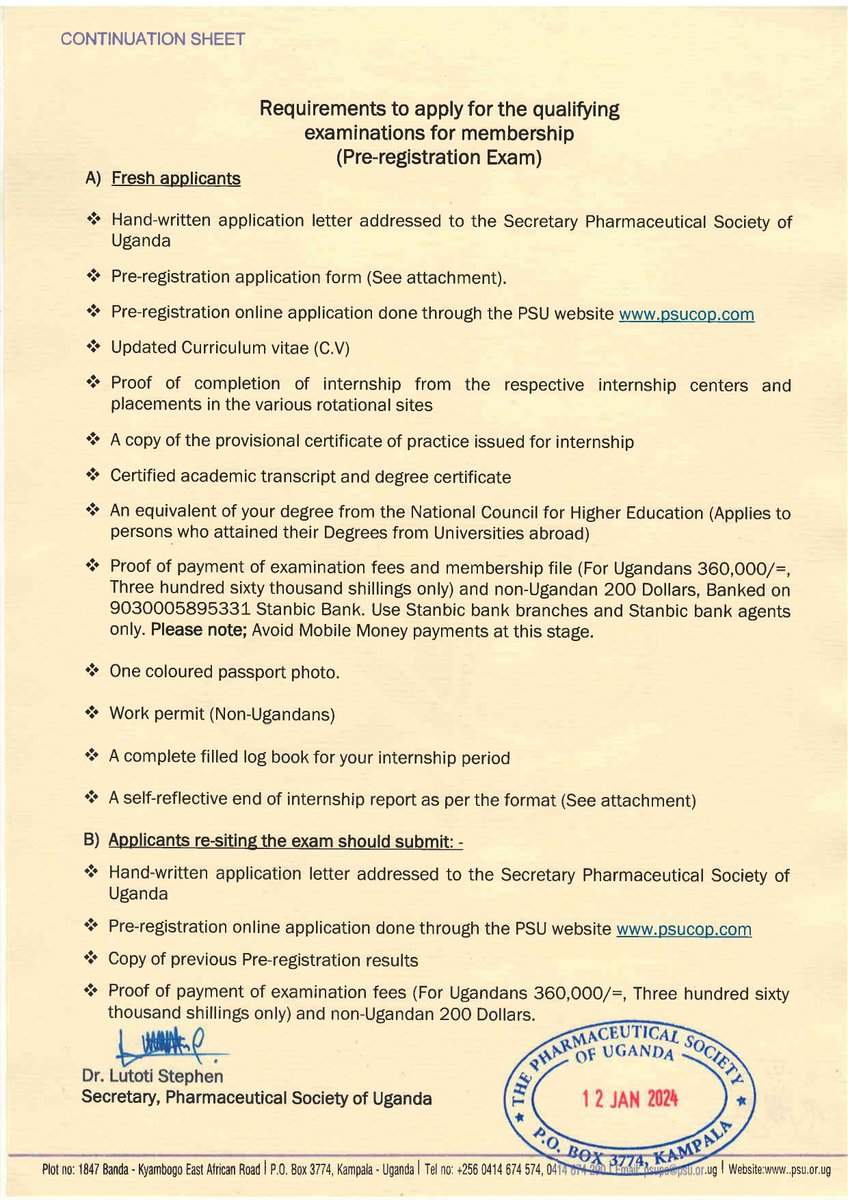 Pharmaceutical Society of Uganda (@PharmacistsUg) on Twitter photo 2024-01-15 07:43:41