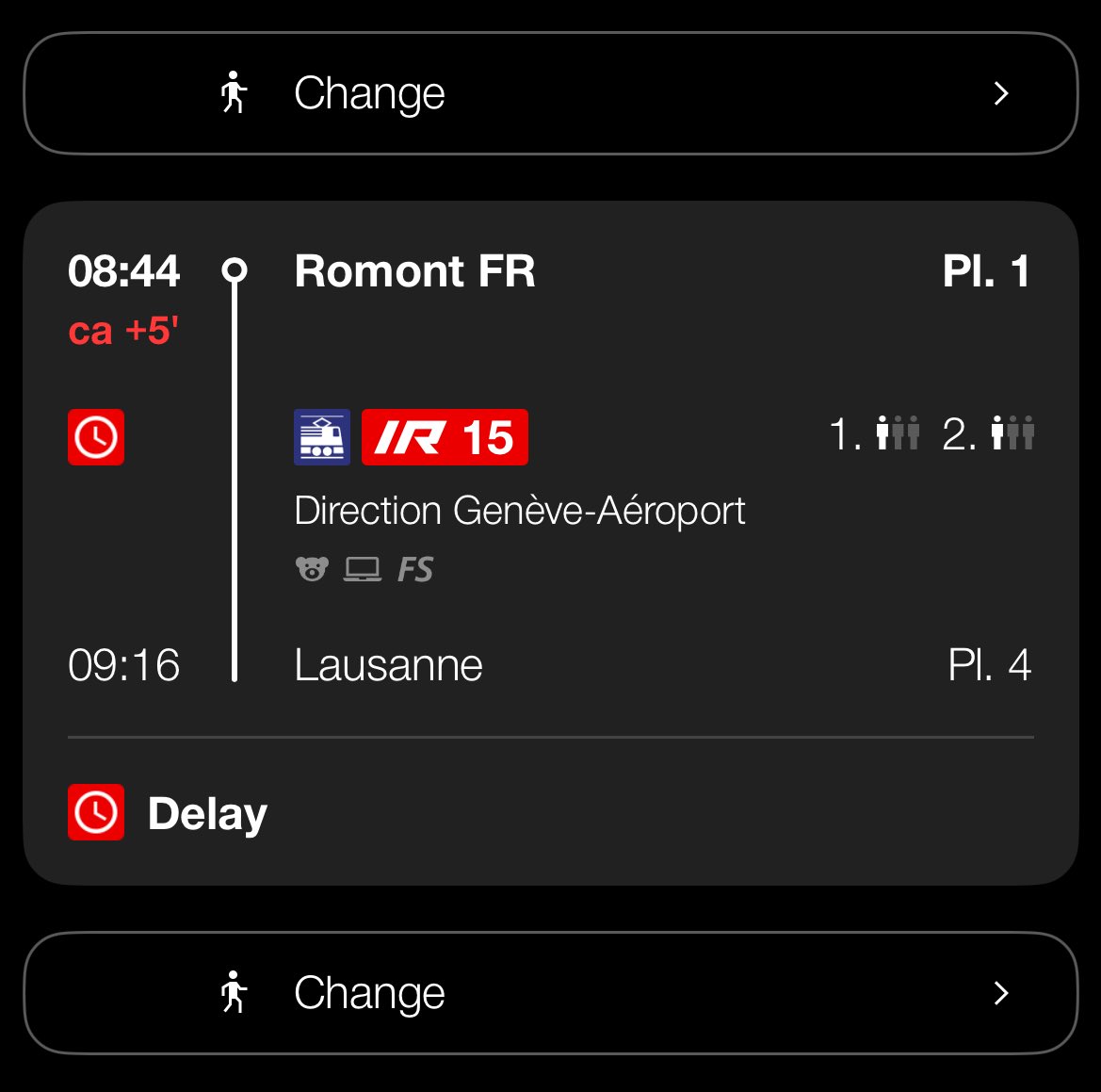 SvenTruffer's tweet photo. @RailService Bonjour 👋🏼 Dites après que tous les lundis ce soit la même course pour la correspondance à Lausanne pour le IR90 à cause que le IR15 (toujours le 2510) ne soit jamais à l’heure, vous ne voyez pas qu’il y a un problème ? Ça devient relou à force… https://t.co/oLFRiji01G