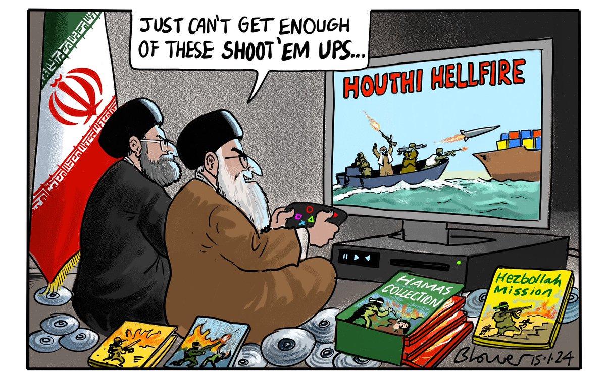 Telegraph cartoon 15.1.24 #iran #HouthiRebels #RedseaCrisis