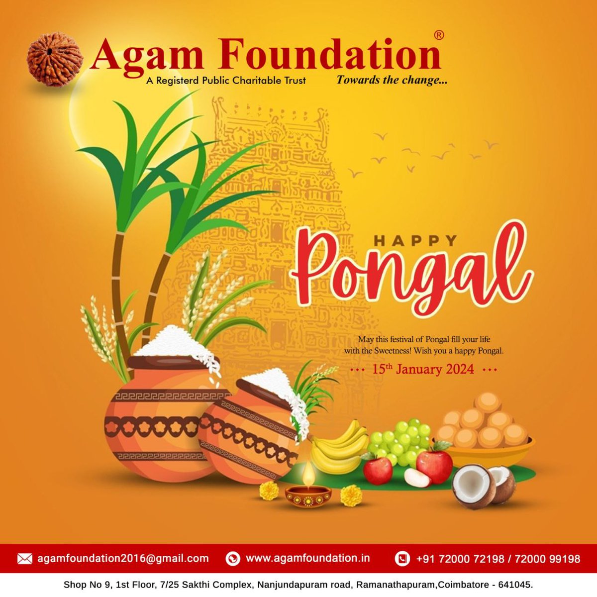 agamfoundation4's tweet photo. AgamFoundation wishes #HappyPongal https://t.co/qQscevLybK