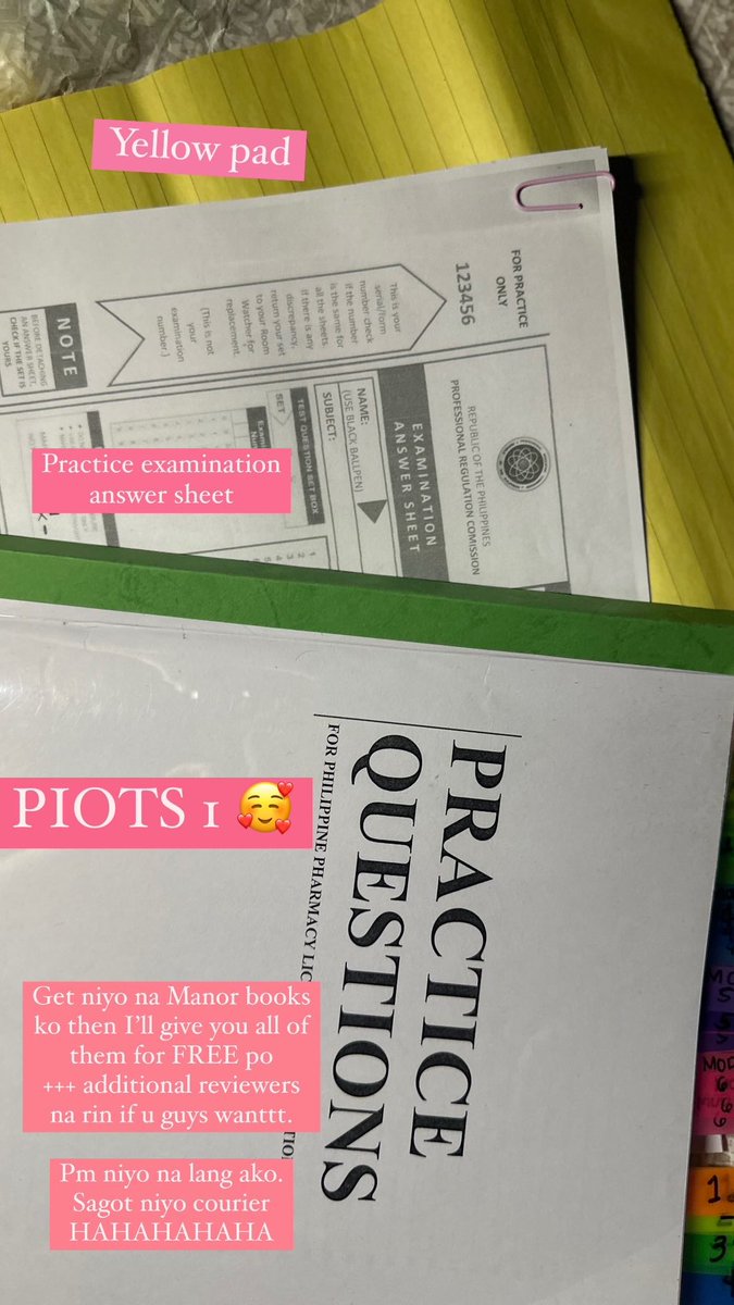 RosieeeRPh's tweet photo. FREE!!!

Decluttering my PhLE reviewers.

Get niyo na po itong MANOR Books ko haha FREE LANG!!
• Manor Compre Q and A books
• Manor Reviewer book

Pag kinuha niyo po MANOR revs
Bigyan ko kayo ng:
• PIOTS 1
• Practice Examination Answer Sheet
At marami pang ibaaaa lol https://t.co/Xy9BOTwOZd
