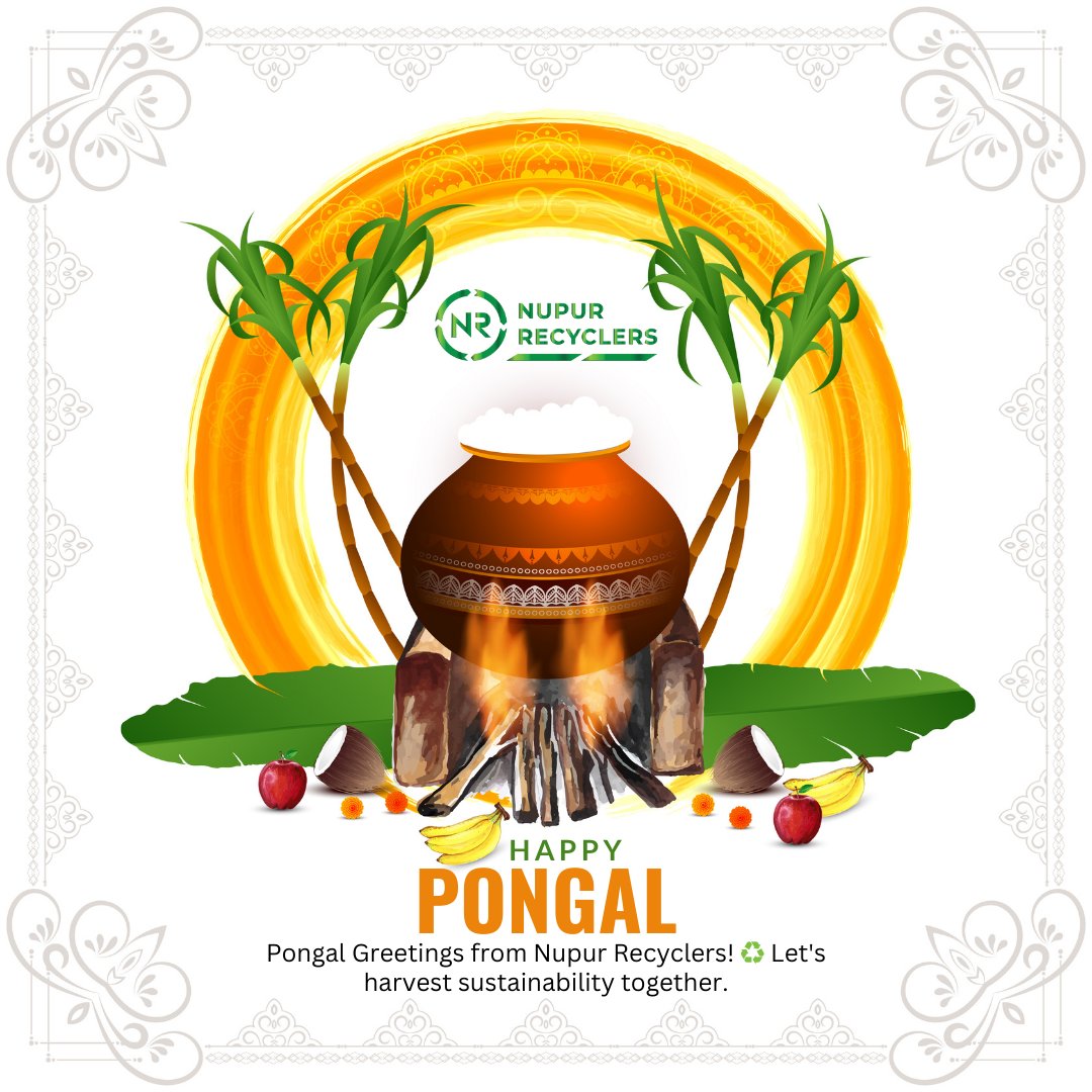 "Happy Pongal from Nupur Recyclers! 🌾✨ Let's celebrate the harvest and recycle for a greener, sustainable tomorrow. ♻️💚 
#pongal #makarsankranti #happypongal #sankranthi #pongal2024 #pongalcelebration #pongalfestival #pongalwishes #nupurrecyclers