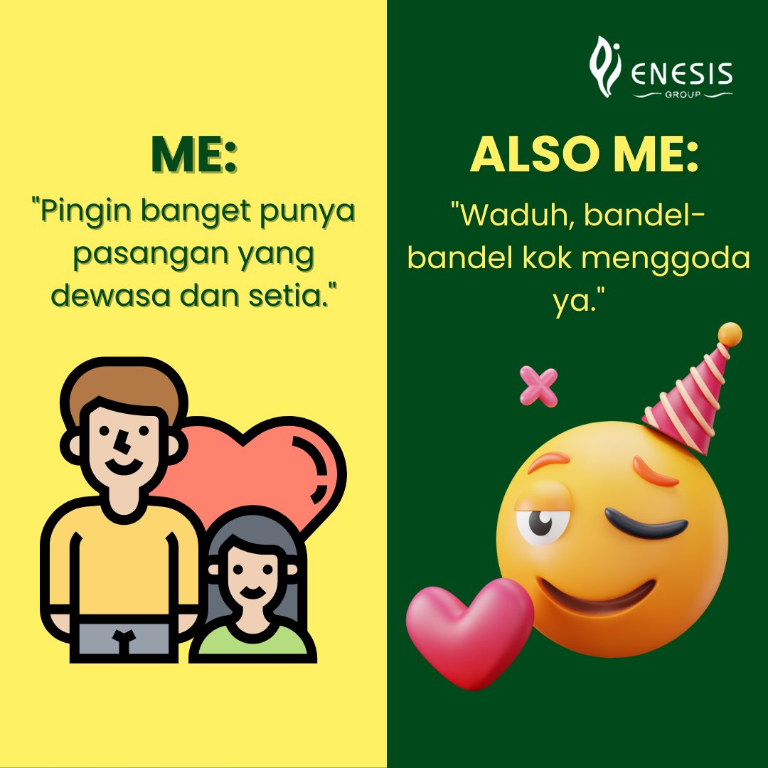 enesisgroup_id's tweet photo. Coba spill dong “Me vs Also Me” versi kamuy!
#HealthyProductforHealthyFamily #ItsEnesentials #IndonesiaDaruratSerat #citacitamulia #kekasihimpian https://t.co/9mfJvcnfhc