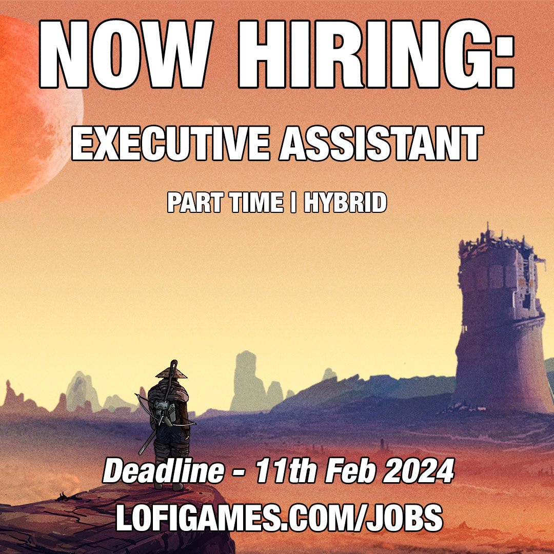 Join Lo-Fi Games as a Part-Time Executive Assistant!
Are you a proactive EA seeking a flexible role? Work 2-3 days a week collaborating closely with our leadership team.

lofigames.com/jobs

#GameJobs #ExecutiveAssistant #Hiring