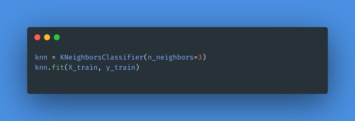 mendsalbert's tweet image. Create and train the KNN classifier:
Choose 'k' based on your dataset and experiment! #KNNAlgorithm #DataScienceCoding