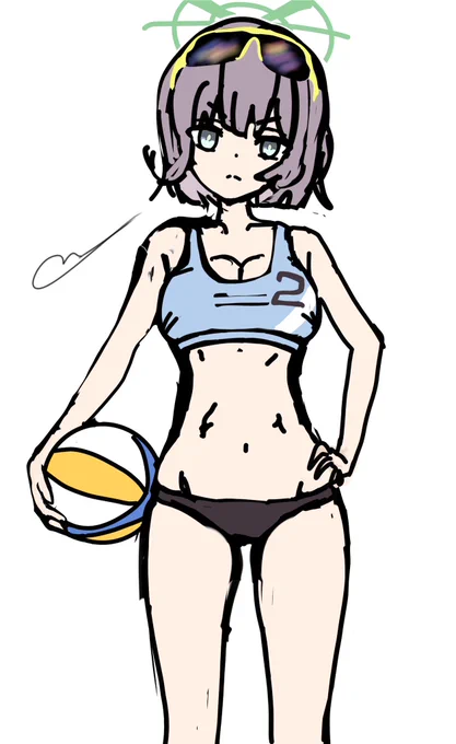 ビーチバレーサキ描くの楽しくなってきた