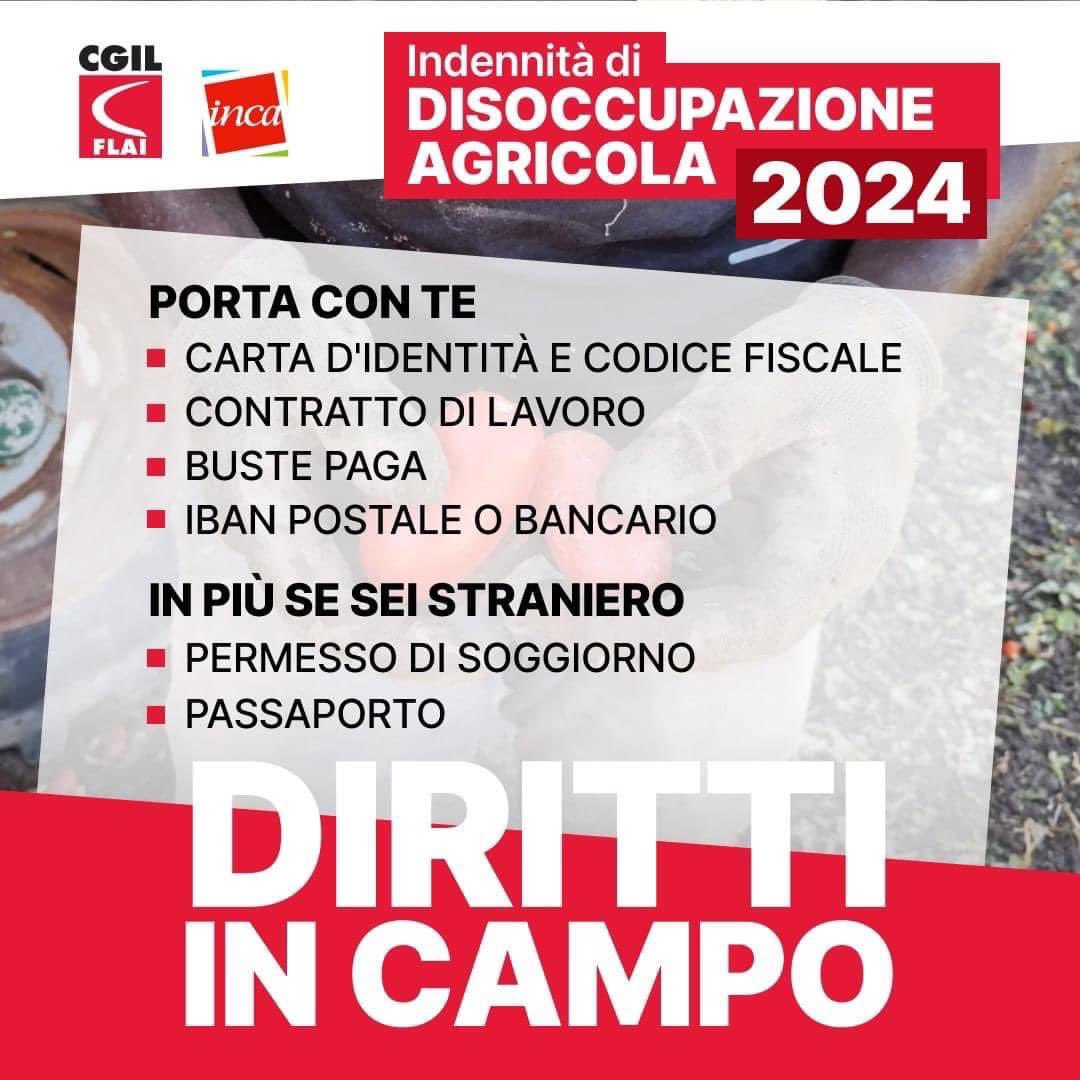 flaicgil's tweet photo. 🟥 INDENNITÀ DI DISOCCUPAZIONE AGRICOLA 2024
Chi manda avanti il paese deve essere tutelato, protetto, non lasciato solo. 
✅ HAI LAVORATO IN #agricoltura?
📌 ENTRO IL 31 MARZO TI ASPETTIAMO NELLE NOSTRE SEDI
👉 Nelle card tutte le informazioni,
@Patronato_Inca @cgilnazionale https://t.co/EDIBc8qYOV