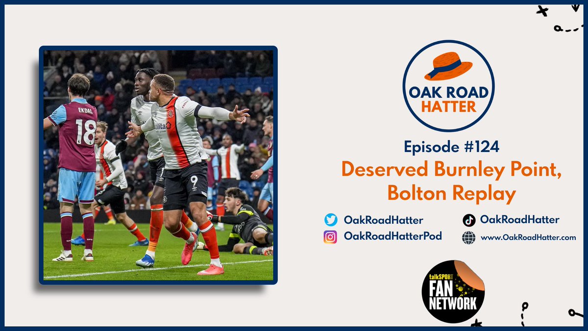 OakRoadHatter's tweet photo. 🎙️ Ep. 124 | Deserved Burnley Point, Bolton Replay

VAR drama but a point earned at Turf Moor…
🧤 #BURLUT Reaction
😬 Foul or No Foul?!
🏆 Bolton #FACup Replay

Watch: https://t.co/LGec4YhQ7O

Listen: https://t.co/07sFc0VWdP

#LTFC | #COYH | #PL https://t.co/I7N7qh6R1W