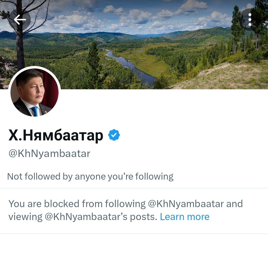 .<a href="/UN/">United Nations</a> I'm a Mongolian 🇲🇳 citizen born and raised in the capital city of Mongolia. The Kh.Nyambaatar who is a member of the Mongolian People's Party, was appointed as Mayor of the capital city, Ulaanbaatar couple of months ago. The Kh.Nyambaatar has blocked me on social media on X