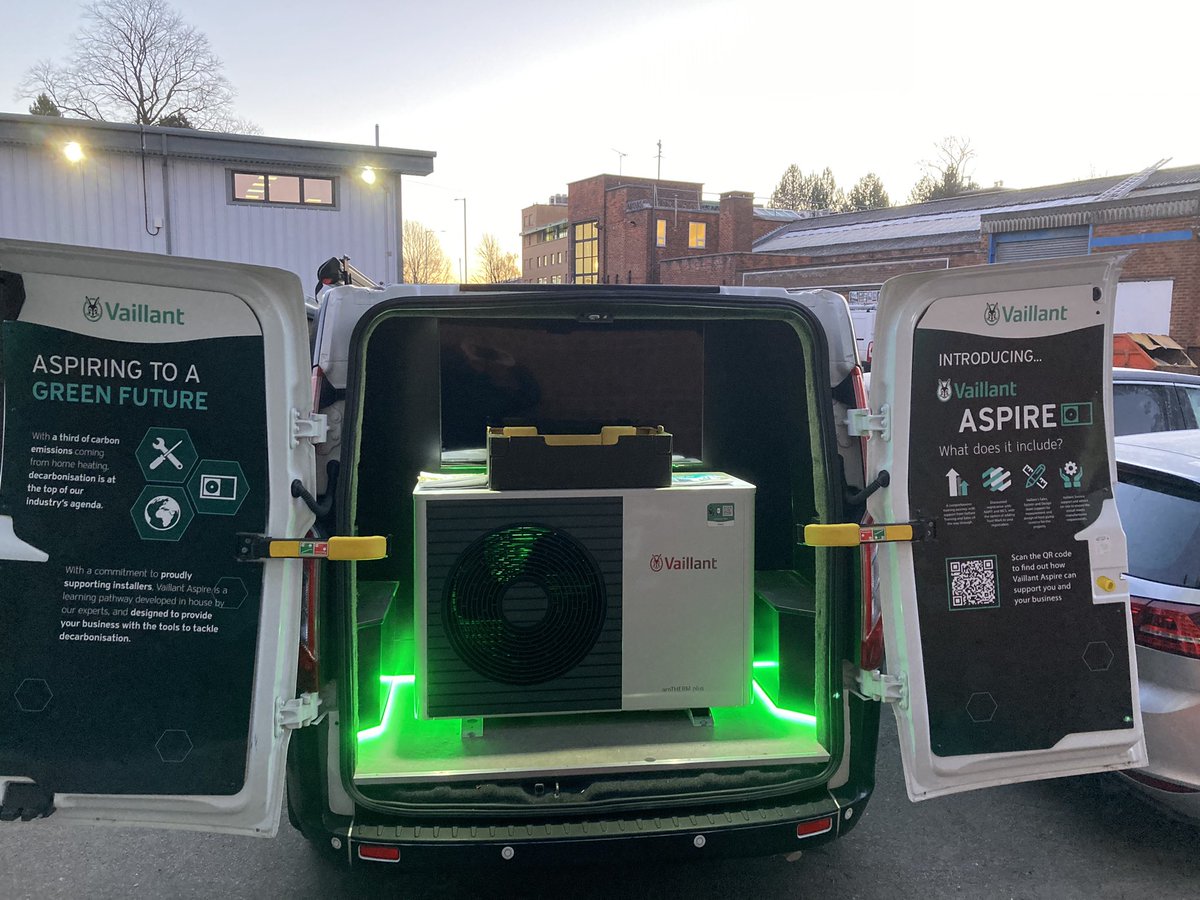 First stop on the January <a href="/vaillantuk/">Vaillant UK</a> Show Van tour, here this morning <a href="/JamesHargreaves/">James Hargreaves</a> Cheadle (SK3 0SB) from 8-12

Drop by to find out more about award winning aroTHERM Plus air source heat pump &amp; our flagship favourite the ecoTEC Plus!