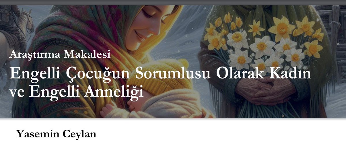 Bültenimizin 8. sayısında Yasemin Ceylan, Engelli Çocuğun Sorumlusu Olarak Kadın ve Engelli Anneliği isimli çalışmada engelli anneliğini derinlemesine incelemektedir. 🌸 Keyifli okumalar 🌸 Link: hasuder.org/Bultenler/Down…