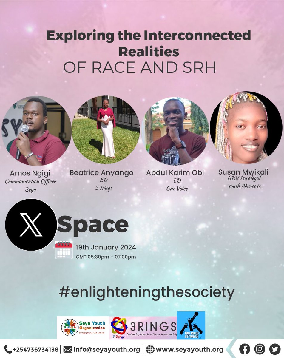 youth_seya's tweet photo. Diving deep into the intricate web of race and sexual reproductive health in our Twitter Space. Join the conversation, share your insights, and let's explore the interconnected realities together. #raceandsrh 
#enlighteningthesociety https://t.co/6bBCdYNE5b