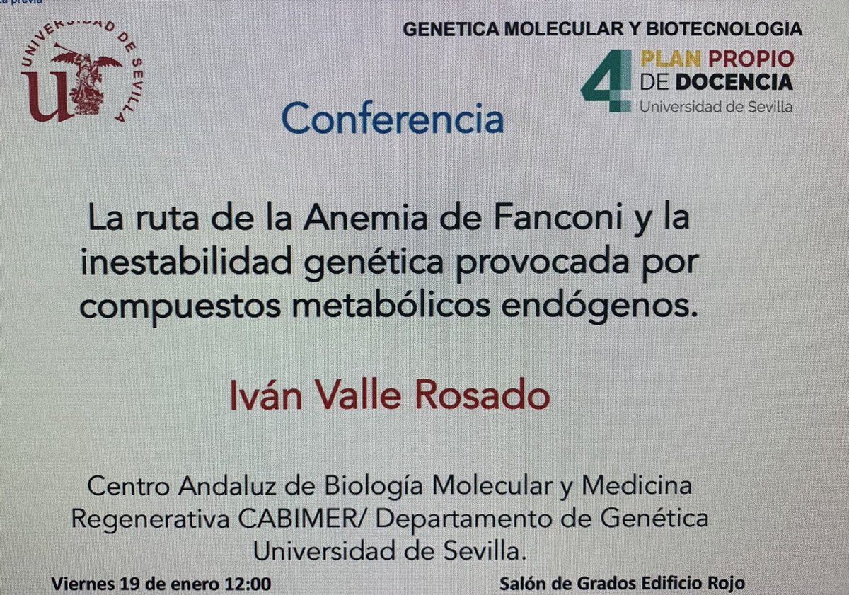Máster en Genética Molecular y Biotecnología. tweet media