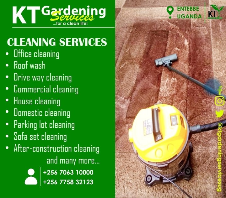Cleaning is a broad service provided by the experts, KT gardening services is your NO. 1 choice in that field.
...for a clean life! #cleaning #officecleaning #roofwash #domesticcleaning #ktgardeningug