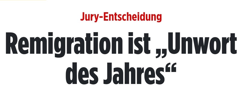 Na so ein Zufall. Kannte die Jury die Correctiv-Abhörbänder schon vorab?
#unwort2023 #Remigration