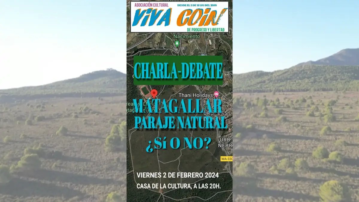 Charla Debate Matagallar Paraje Natural ¿Sí o No? dlvr.it/T1P524