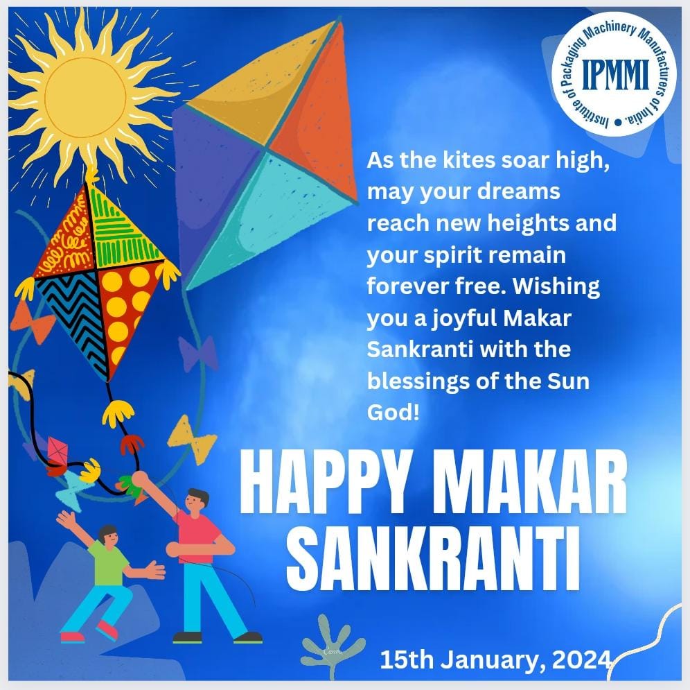 ipmmi_India's tweet photo. We, hope on this Makar Sankranti the Sun God showers his blessings on you and your family. We pray that it marks the end of difficulties and brings in success, joy and peace in your life. #ipmmi #packagingmachinery #makarsankranti https://t.co/VKtx7hg1Ii