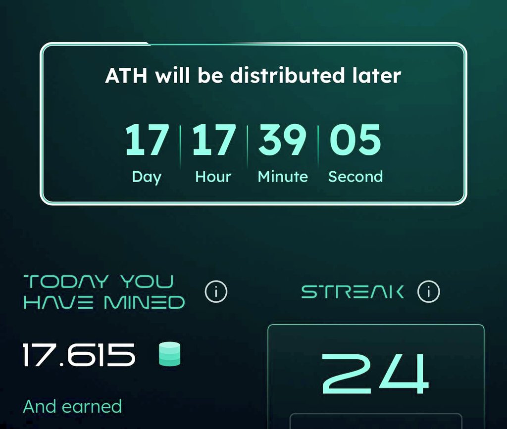 Update for Users accumulating GEM on Athene Network Mining App ⚒ — GEM will  be automatically converted to ATH on the first day of every month. 