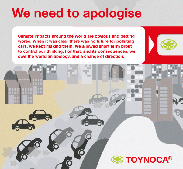 TOYNOCA® is a visionary re-branded company working for clean, safe mobility. Based on the actual wrong turns taken by real car maker, #Toyota, it would like to say sorry for its past mistakes and make 5 apologies toynocar.com Thread🧵#5Apologies