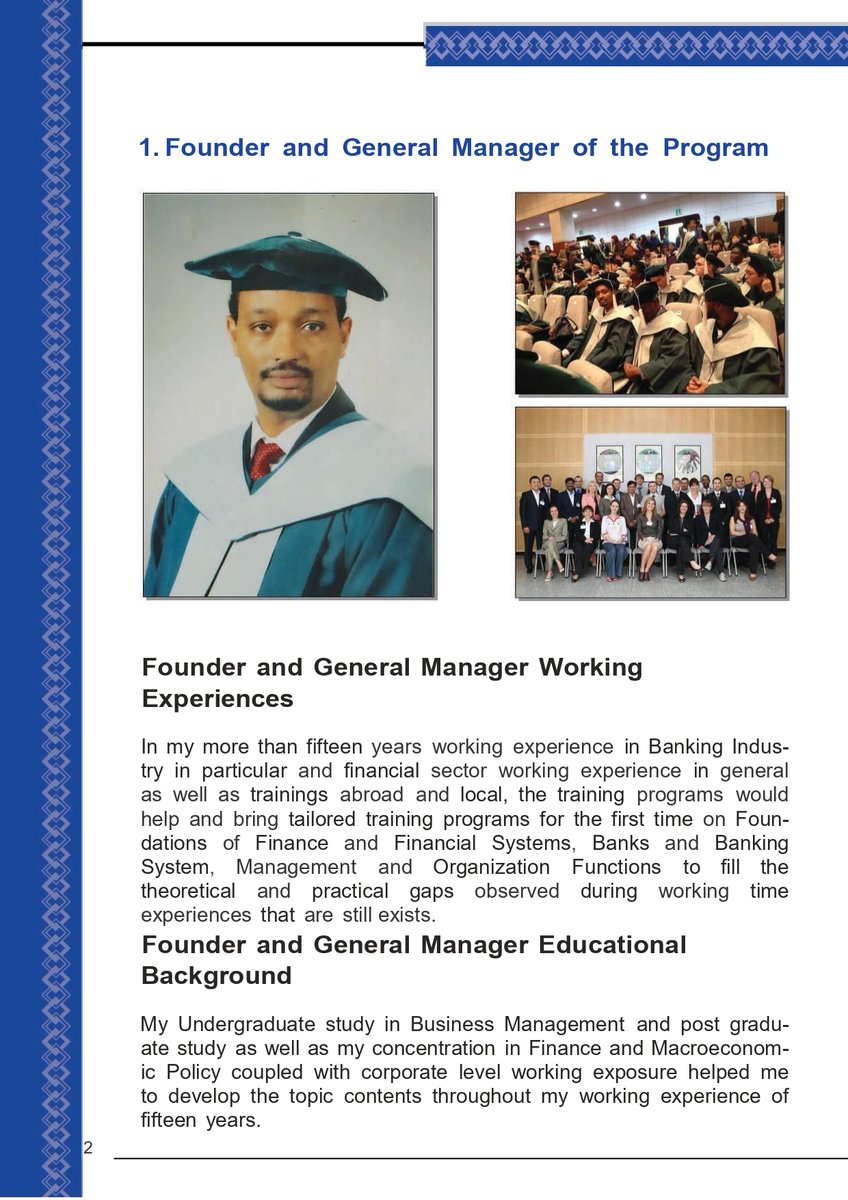 YisehakT's tweet photo. Country Consultancy Service established a year and half ago to serve in Ethiopia on Financial System, Banking System, and Management System training and consultancy. https://t.co/w2ZALTjJ9y