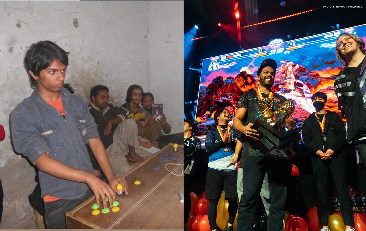 TwisMinds's tweet photo. From humble beginnings to historic highs, @ArslanAsh95's passion lit his path towards glory. 

🏆 World Champion
🏆 4x EVO Champion
🏆 Gamers8 Champion 

The GOAT's reign will continue! 🐐🇵🇰 https://t.co/2Qi6oZEvhm