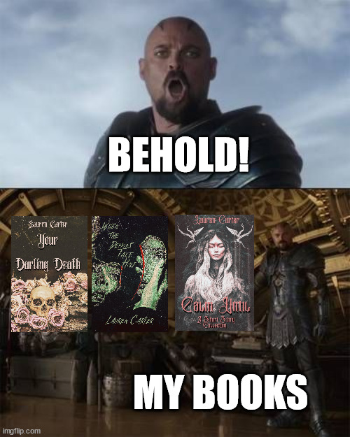 writerlcarter's tweet photo. This is how you promote your books, right?? https://t.co/nhfHlPcp4B