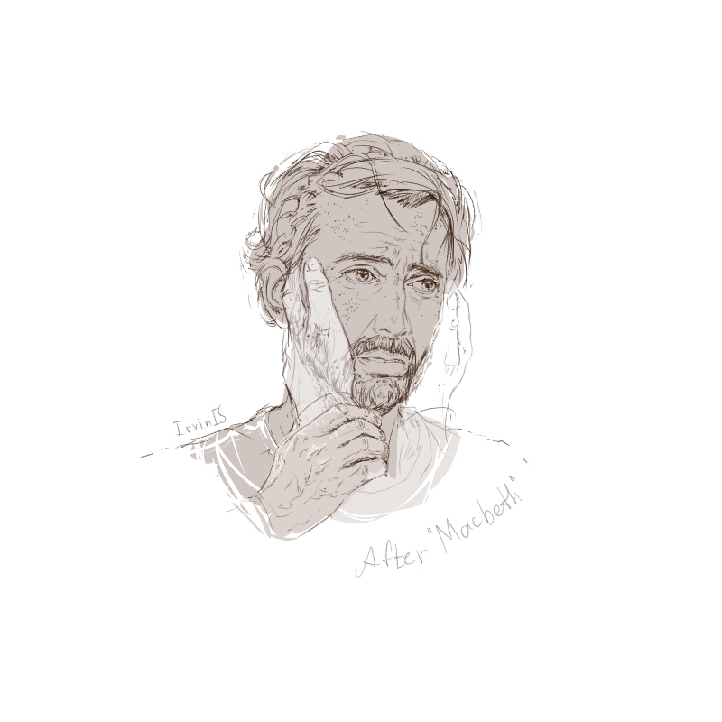 tag "Aftercare"- when he knows what you need after a hard day at work :) so, I'm on the verge of moving to the moon of a new life *eyes full of horror*
Drawing will be unavailable for some time, don’t rush to bury me #davidtennant #michaelsheen #inaffablehusbands #macbeth #sketch
