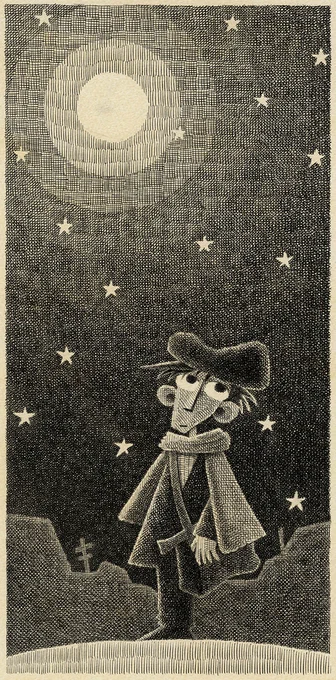「愛は生きてるうちに」(1988年?)ペン画/130mm×270mm 