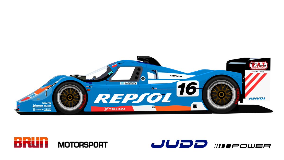 Vector illustration practise. Brun Judd C91. Not a successfull car in its racing year of 1991, but certainly a good looking one. <a href="/JuddPower/">ENGINE DEVELOPMENTS</a> <a href="/Repsol/">repsol</a> <a href="/FIAWEC/">FIA World Endurance Championship</a> #vectorart #vectorillustration #BrunMotorsport