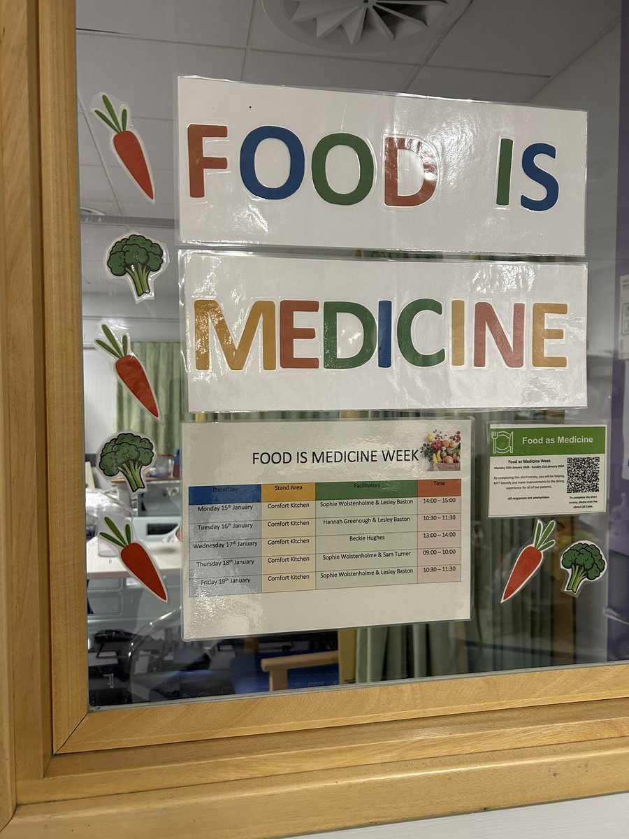 We’re ready and raring to go with this weeks ‘Food is Medicine’ campaign!

The meals &amp; food we eat is vital for our recovery and overall health 🥕🍏🥦🌽

<a href="/karenklmmoore/">Karen Moore</a> <a href="/mrs_flatley/">rachel flatley</a> <a href="/LeanneMcEachan/">Leanne McEachan</a> <a href="/MollyBrazendale/">Molly Brazendale</a> <a href="/QualityWTWA/">WTWA Improving Quality</a>