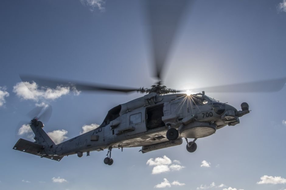 On the evening of January 11, a MH-60R Seahawk helicopter from