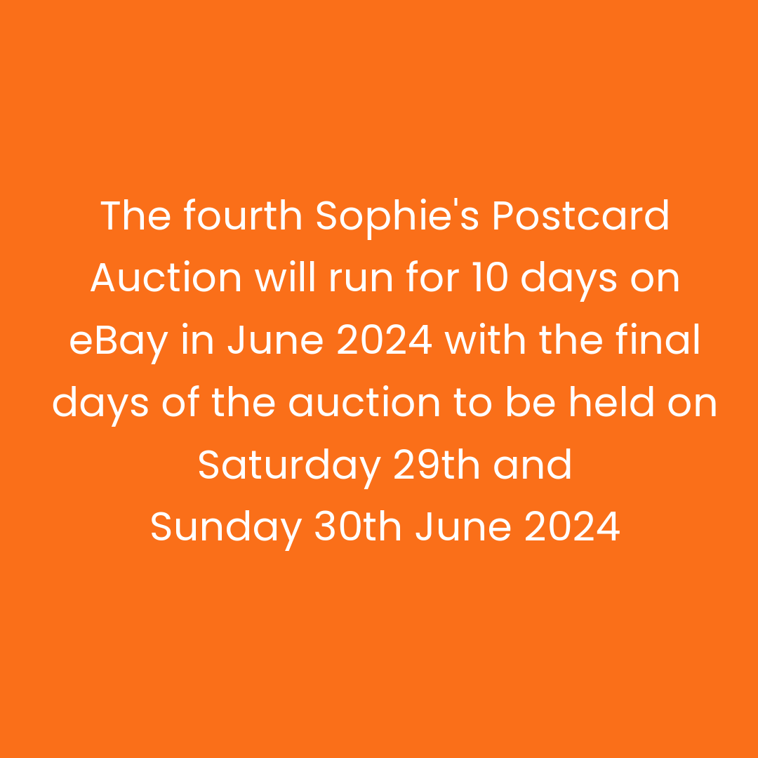 #sophiespostcard is raising funds for <a href="/royalmarsden/">The Royal Marsden Cancer Charity</a> in memory of former pupil Sophie.
Can you help us reach our fundraising target of £100k
The auction which will run during the summer of 2024, with the final days of the auction to be held on Sat 29th and Sun 30th June 2024.