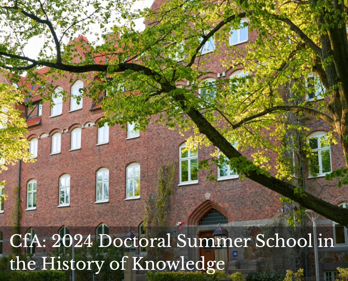 Doctoral Summer School in the History of Knowledge! LUCK invites applications for an international summer school at Lund University, August 20–23, 2024. Language of instruction: English. newhistoryofknowledge.com/2024/01/15/cfa…