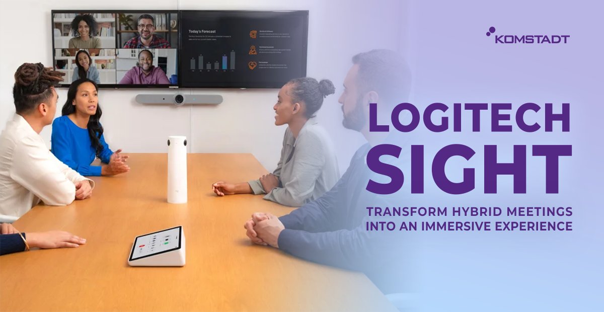 KomstadtSystems's tweet photo. Logitech Sight: Transform Hybrid Meetings Into An Immersive Experience #Hybrid #Collaboration #WorkTech #FutureofWork Read more on our blog: https://t.co/SgfHCr4Eic https://t.co/mhvva9ZXiy