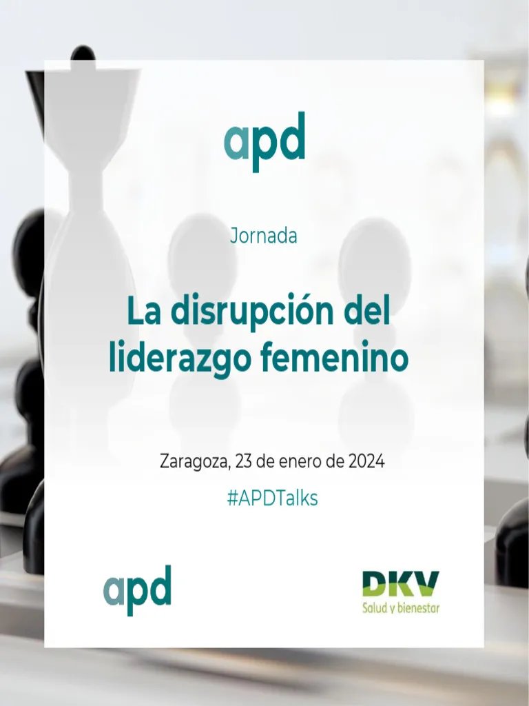 juancarcubeiro's tweet photo. El 23 de enero, @APDasociacion #Zaragoza 'LA DISRUPCIÓN DEL LIDERAZGO FEMENINO', con @DKVSeguros @ManpowerGroupES @SpainFilmComission @fribin_binefar #APDTalks https://t.co/QiT15qW7Ks