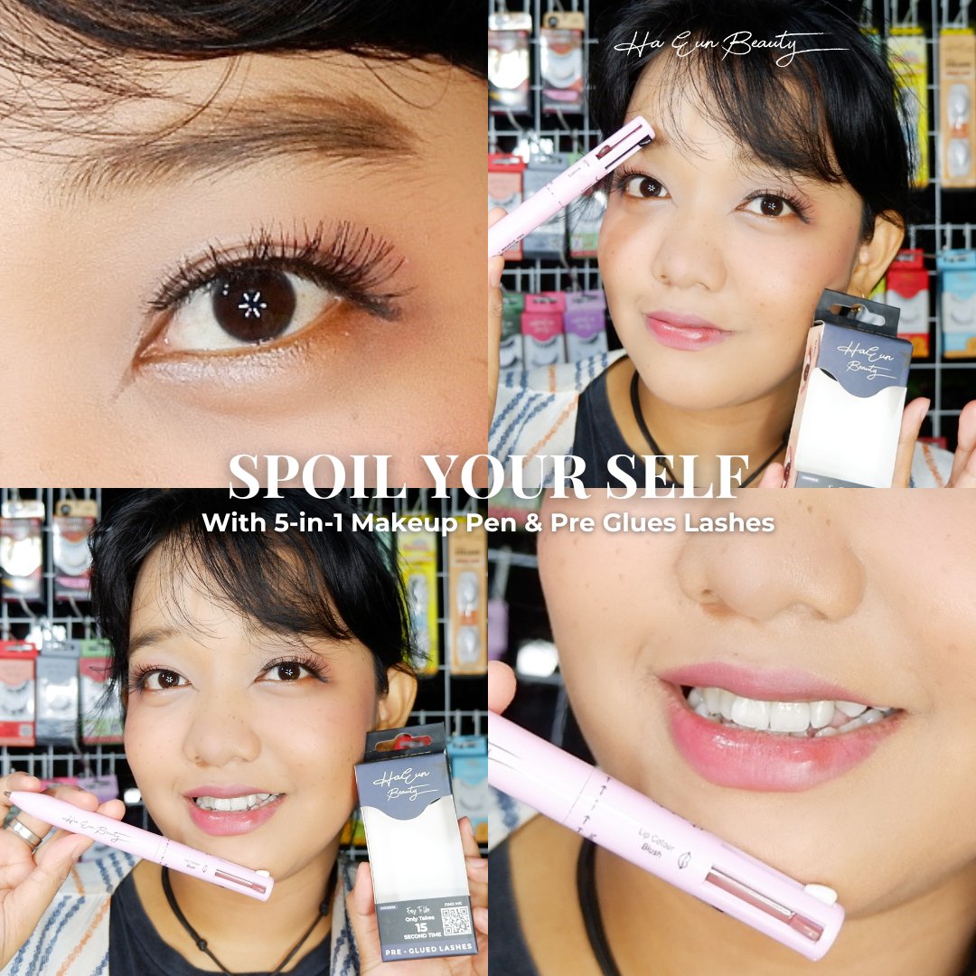 Ha_Eun_Beauty's tweet photo. Makeup Sat set sat set starter Pack!! π π₯° All In One Makeup Pen + Preglued Lashes π₯° udah ada yang Pernah Coba? π₯°
Full Makeup cuman pake 2 produk ajah ya siss, Makeup Pen + Bulu Mata Tanpa Lem TINGGAL TEMPEL! Style "Goddess" π₯° π
#haeunbeauty #pregluedlashes #makeuppen https://t.co/osJww8cbMA