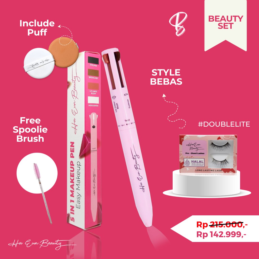 Ha_Eun_Beauty's tweet photo. Makeup Sat set sat set starter Pack!! π π₯° All In One Makeup Pen + Preglued Lashes π₯° udah ada yang Pernah Coba? π₯°
Full Makeup cuman pake 2 produk ajah ya siss, Makeup Pen + Bulu Mata Tanpa Lem TINGGAL TEMPEL! Style "Goddess" π₯° π
#haeunbeauty #pregluedlashes #makeuppen https://t.co/osJww8cbMA